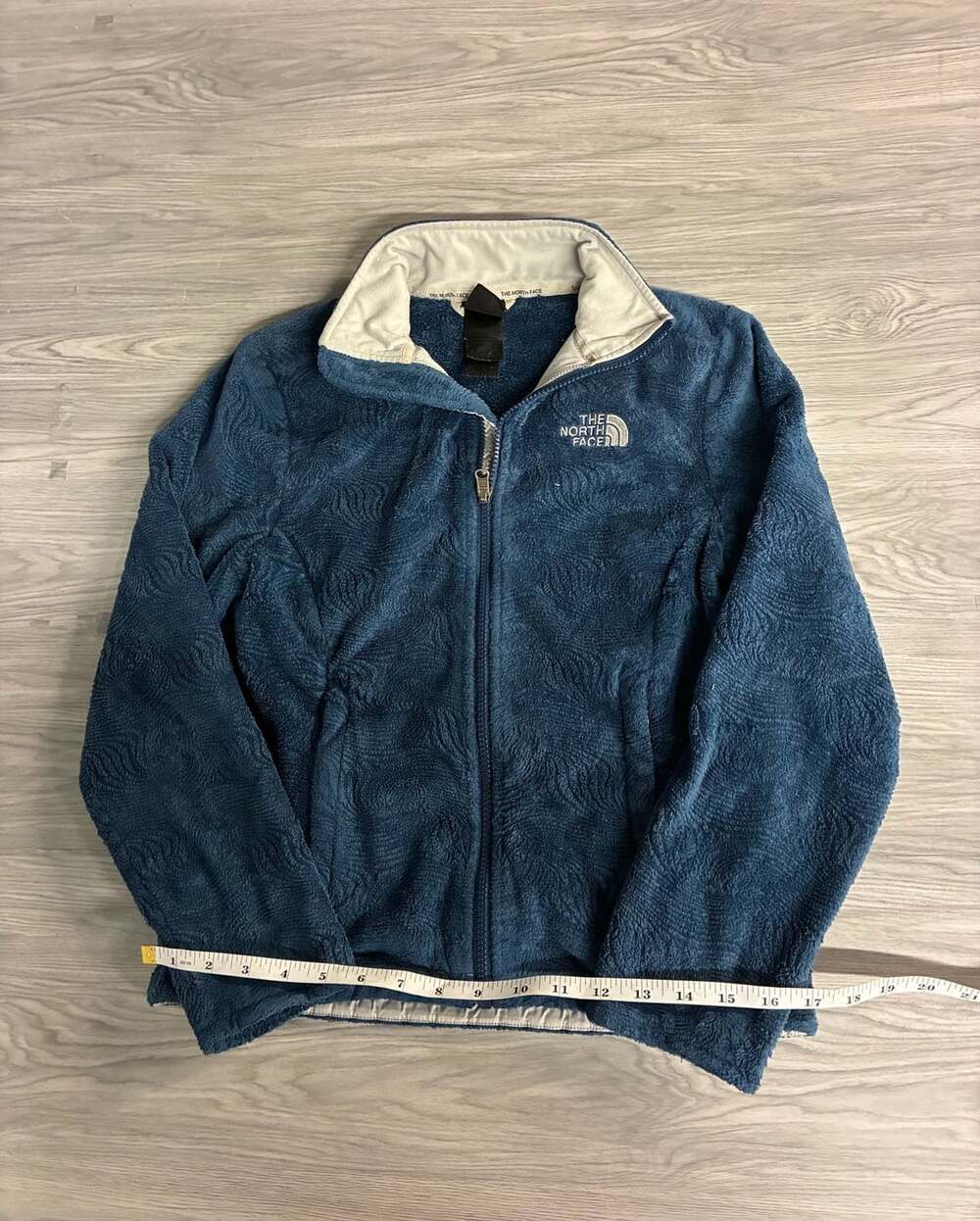 The North Face Fleece Zip Jacket Blue Swirl Pattern